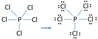 mark lone pairs on atoms in PCl5 lewis structure